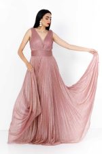 EVENING DRESS IN SHIMMER PINK