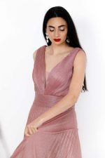 EVENING DRESS IN SHIMMER PINK - Image 3
