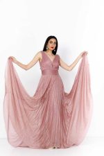 EVENING DRESS IN SHIMMER PINK - Image 6