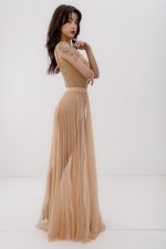 TULL SKIRT IN PLEATED MESH NUDE - Image 3