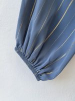 GOLD STRIPE LOOSE FIT DRESS BLUE - Image 4