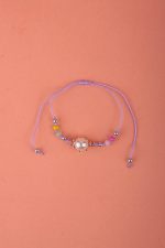 BRACELET WITH PEARL CHARMS PURPLE