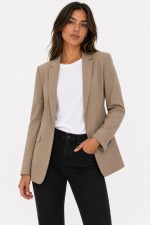 BLAZER JACKET DARK BEIGE