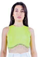CRYSTAL EMBELLISHED TOP LIME