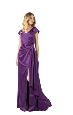 LEAH PLUS SIZE  DRESS BY AMINA MURR PURPLE