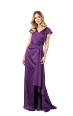 LEAH PLUS SIZE  DRESS BY AMINA MURR PURPLE - Image 2