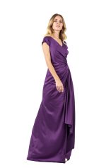LEAH PLUS SIZE  DRESS BY AMINA MURR PURPLE - Image 4