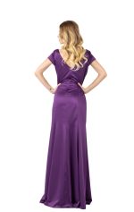 LEAH PLUS SIZE  DRESS BY AMINA MURR PURPLE - Image 5
