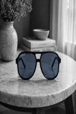 AVIATOR PLASTIC FRAME SUNGLASSES GREY LENSE - Image 2