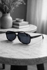 AVIATOR PLASTIC FRAME SUNGLASSES GREY LENSE - Image 3