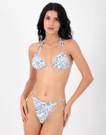 TOP DOUBLE STRAPS TRIANGLE UNDER THE SEA BLUE - Image 2