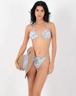 TOP DOUBLE STRAPS TRIANGLE UNDER THE SEA BLUE - Image 3