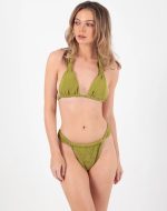 TOP TRIANGLE WITH COMBS SHINY CRINKLE LIME - Image 2