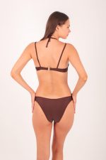 TOP UNDERWIRE ROUCHED BUST LINE SHINY BROWN - Image 4