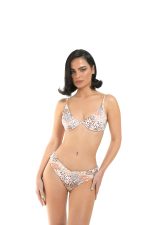 PATCHWORK LEOPARD BOTTOM V-SHAPE HIGH LEG