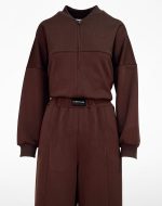 Lily Front Zip Sweatshirt Brown - Image 6