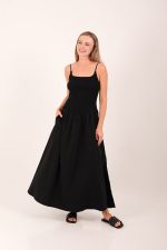 HELENA COTTON DRESS BLACK