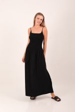 HELENA COTTON DRESS BLACK - Image 2