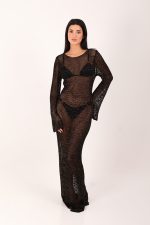 DAISY CROCHET DRESS BLACK