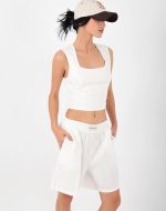 RHEA COTTON CROP TOP WHITE - Image 3