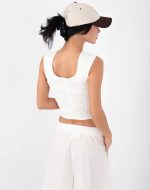 RHEA COTTON CROP TOP WHITE - Image 4