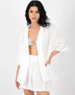 DORIS CRINKLE SHIRT WHITE