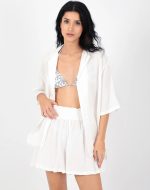 DORIS CRINKLE SHIRT WHITE - Image 2