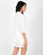 DORIS CRINKLE SHIRT WHITE - Image 4