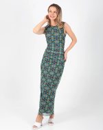 TULL MIDI DRESS TURTLE PRINT GREEN - Image 2