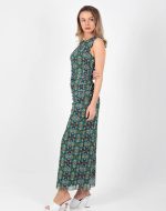 TULL MIDI DRESS TURTLE PRINT GREEN - Image 3