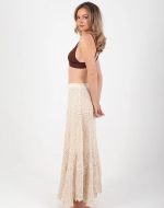 MERIBELLA CROCHET MAXI SKIRT BEIGE - Image 3