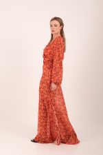 IRIS SKIRT ORANGE HIBISCUS - Image 3