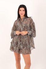 BLOSSOM SHIRT LEOPARD