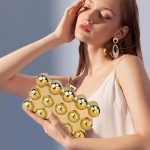 BUBBLE CLUTCH BAG GOLD
