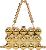 BUBBLE CLUTCH BAG GOLD - Image 2