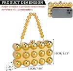 BUBBLE CLUTCH BAG GOLD - Image 4