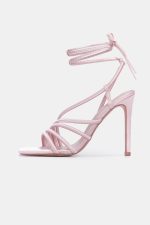 ADEL SATIN HEELS NUDE/PINK