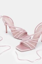 ADEL SATIN HEELS NUDE/PINK - Image 3