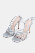 ADEL SATIN HEELS SILVER - Image 3