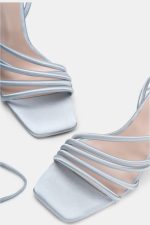ADEL SATIN HEELS SILVER - Image 4