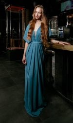SALINAH PLUS SIZE DRESS BLUE