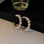 HOOP EARRINGS WITH SILVER NEEDLE CLEAR - Image 3