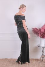 AMINA MURR NEFELI VELVET BODYSUIT BLACK - Image 3
