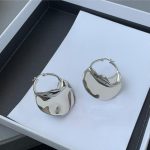 IRREGULAR SHAPE HOOP EARRINGS SILVER