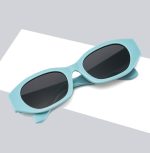 POLYGON SHAPE SUNGLASSES BLUE
