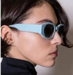 POLYGON SHAPE SUNGLASSES BLUE - Image 3