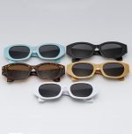POLYGON SHAPE SUNGLASSES BLUE - Image 4