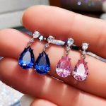 CUBIC ZIRCON EARRINGS PINK - Image 2