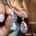 CUBIC ZIRCON EARRINGS PINK - Image 3
