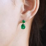CRYSTAL EARRINGS GREEN - Image 6